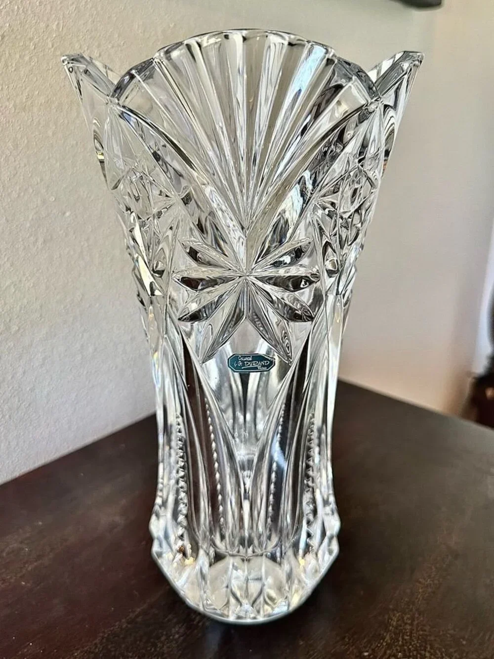 Vintage Clear Crystal d'Arques Vase | Montparnasse France | Table Centerpiece